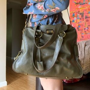 YVES SAINT LAURENT Leather Medium Rive Gauche Bag